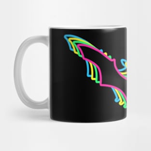 Bat 80s Neon Mug